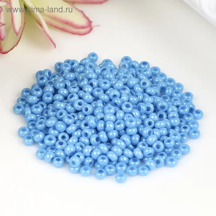Бисер Чехия  Бисер Чехия "GAMMA" круглый "1"  10/0   5гр  (A210 голубой) МИКС