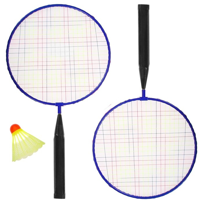 Набор для игры в бадминтон ONLYTOP: 2 ракетки, волан, цвета МИКС Набор для игры в бадминтон ONLYTOP: 2 ракетки, волан, цвета МИКС