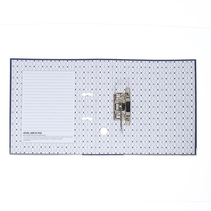 Папка-регистратор 75мм, А4, Calligrata Папка-регистратор 75мм, А4, Calligrata "Mega", бумвинил, с карманом на корешке, нижний металлический кант, синяя