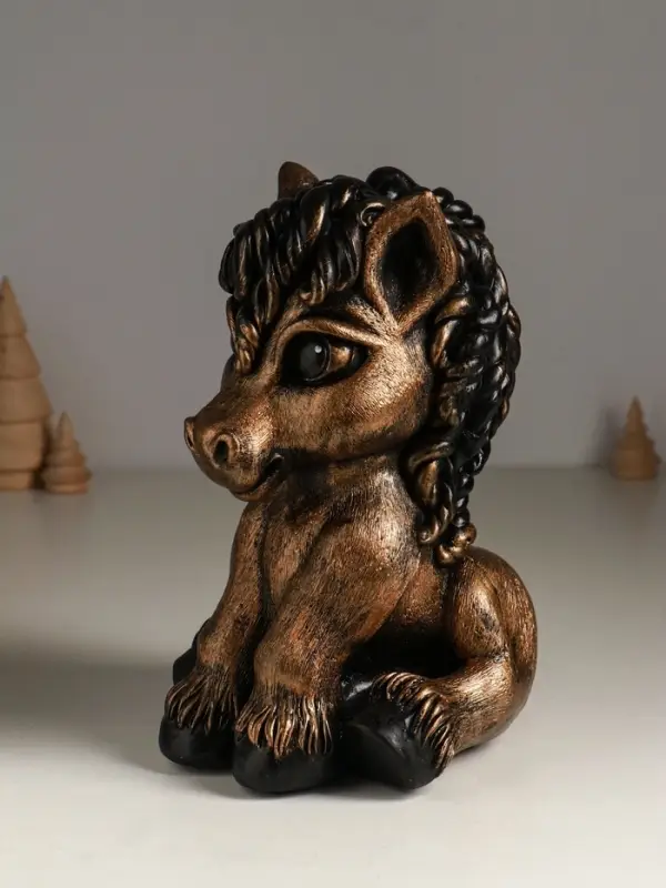 Копилка для денег &laquo;Пони&raquo;, 25&times;16&times;20 см, гипс под бронзу