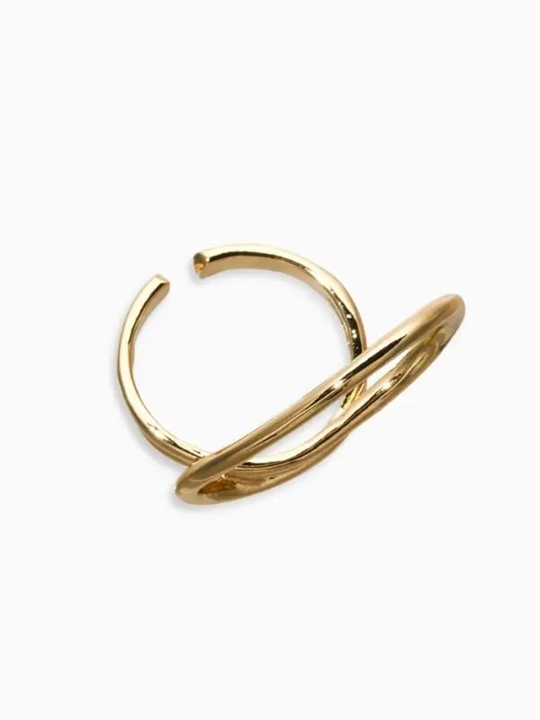 Кольцо металл &laquo;Спираль&raquo;, цвет золото, безразмерное