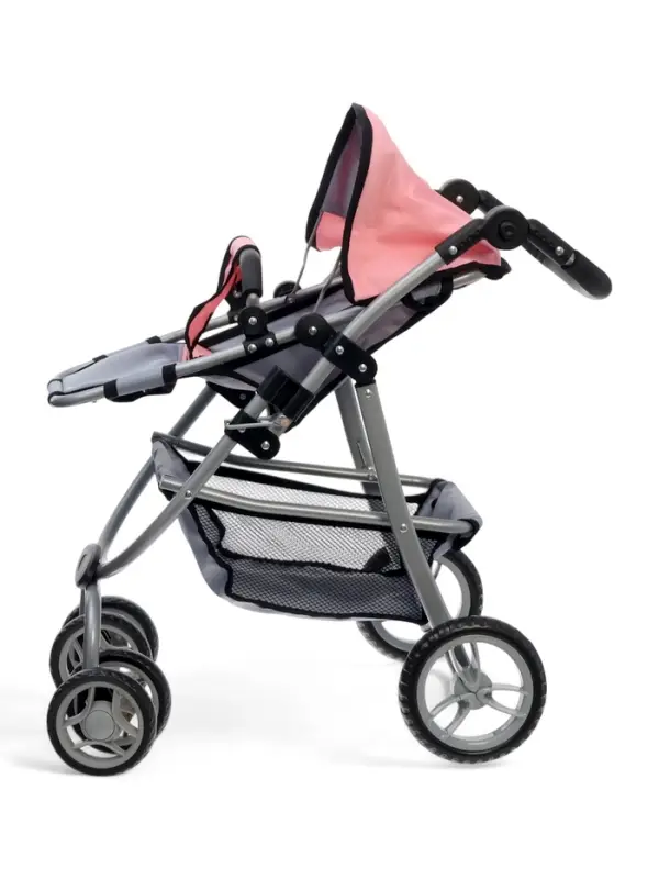 Коляска для кукол зима-лето 2 в 1, регулирует ручка, металлический каркас