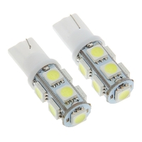 Автолампа светодиодная Cartage, T10 W5W, 12 В, 9 SMD-5050, набор 2 шт