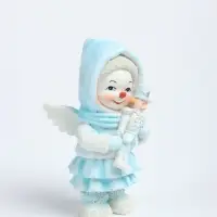 Фигурка полистоун &laquo;Снеговичок в голубом наряде&raquo; 6.5&times;4.5&times;10.5 см