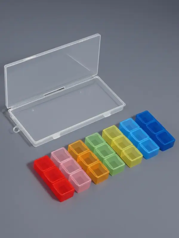 Органайзер для хранения мелочей, 21 ячейка, 19&times;8&times;2 см, МИКС