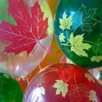 Воздушные шары латексные 12" &laquo;Осенние листья&raquo;, 25 шт., 5-сторонние, МИКС