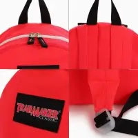 Рюкзак молодёжный на молнии, с карманом, однотонный, 29&times;12&times;39 см, красный