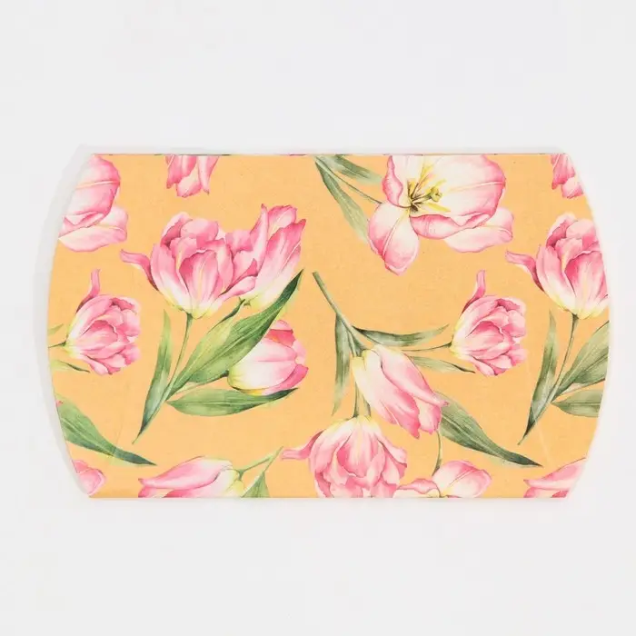 Коробка подарочная складная фигурная, упаковка, «Цветы», 11 х 8 х 2 см