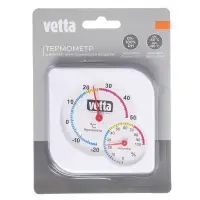 Термометр мини тм VETTA, измерение влажности воздуха, 7,5x7,5см, пластик