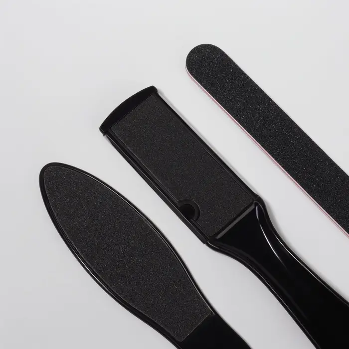 Набор для педикюра, 9 предметов, в пакете, чёрный