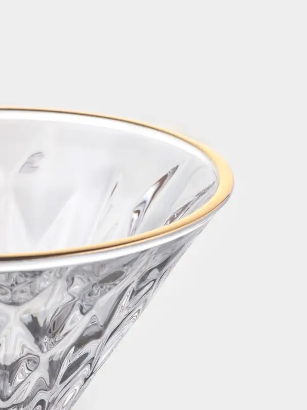 Набор бокалов для шампанского &laquo;Роскошь&raquo;, с золотой отводкой, 200 мл, размер одного бокала 11.6&times;14.5 см, 6 шт., стекло, прозрачный