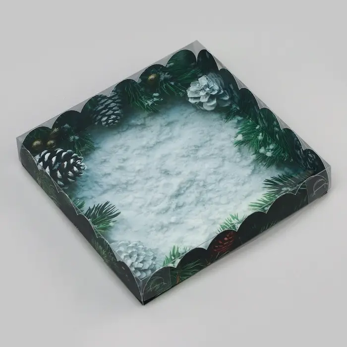 Коробка для печенья, кондитерская новогодняя упаковка, «Пусть сбудутся мечты», 18×18×3 см