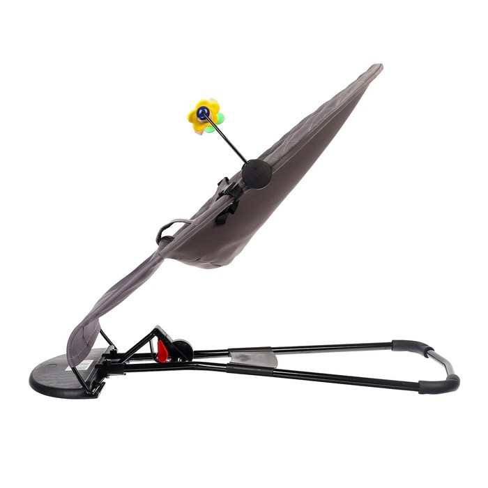 Шезлонг детский, кресло - качалка с игрушками для новорождённых «Крошка Я», цвет серый Шезлонг детский, кресло - качалка с игрушками для новорождённых «Крошка Я», цвет серый