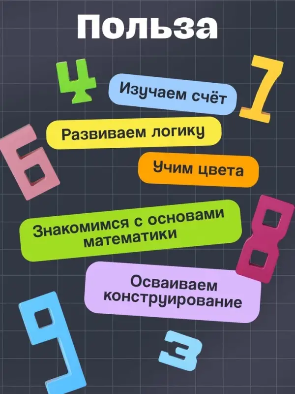 Развивающий набор IQ-ZABIAKA &laquo;Яркие цифры&raquo;, 10 цифр, 3+