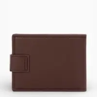 Портмоне мужское &laquo;Орёл&raquo;, на кнопке, два отделения, коричневое