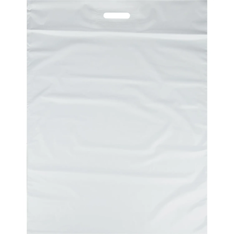 Пакет с вырубными ручками 30х40 см, 70 мкм, белый, 100 шт/уп