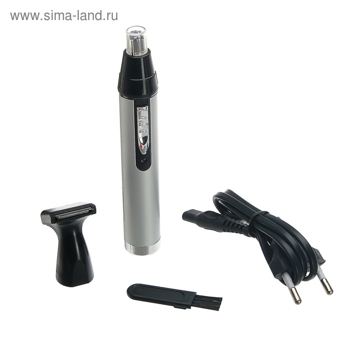 Триммер для волос Luazon LTRI-09, для носа/ушей, 2 насадки, АКБ, серый Триммер для волос Luazon LTRI-09, для носа/ушей, 2 насадки, АКБ, серый