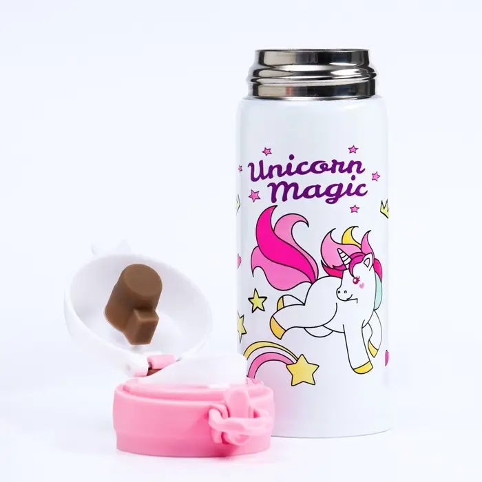 Термос, 300 мл, Compact Термос, 300 мл, Compact "Милые единорожки", сохраняет тепло 10 ч, 6.5х17 см, микс
