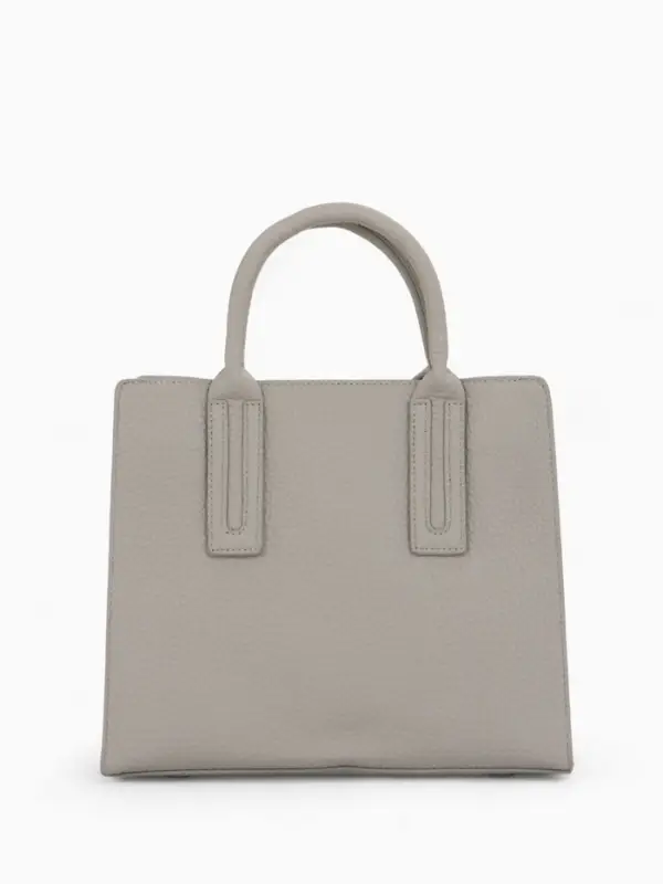 Сумка женская тоут TEXTURA на молнии, 29&times;10&times;25 см, однотонная, серая