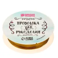 Проволока для творчества и бисероплетения, d=0.3 мм, 10 м, золотой