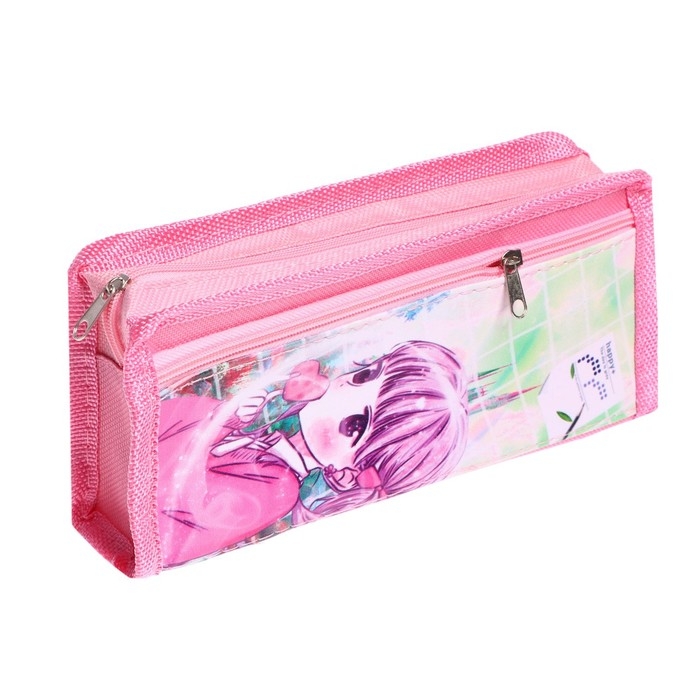 Пенал школьный Пенал школьный "Аниме" на молнии, 2 отделения, МИКС