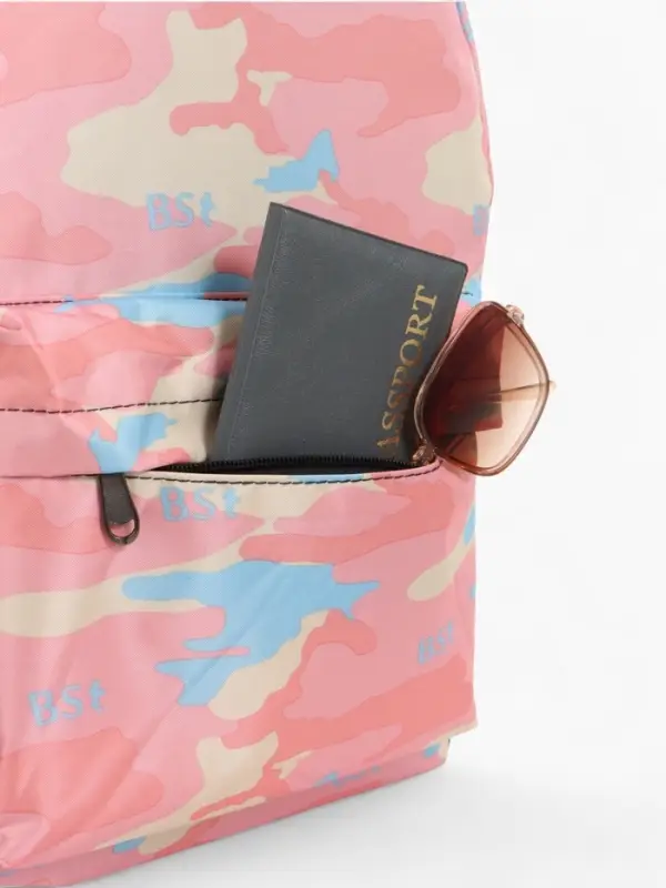 Рюкзак школьный для девочки, 3 кармана, 30&times;13&times;42 см, розовый