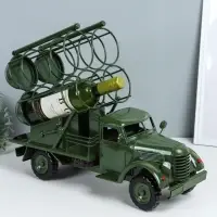 Фигурка металл, держатель для бутылок &laquo;Грузовик&raquo;, мини-бар на 4 бутылки, зелёный