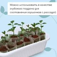 Ящик для цветов, 28.5&times;15.5&times;8.5 см, 2.5 л, пластик, белый, Greengo