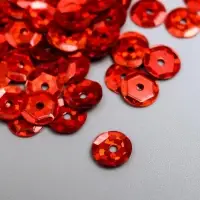 Пайетки "Zlatka ZL" 6 мм, 10 гр, красный Пайетки "Zlatka ZL" 6 мм, 10 гр, красный
