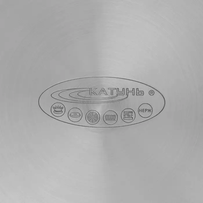 Кастрюля Катунь &laquo;Гретта&raquo;, 4.2 л, d=22 см, с крышкой, капсульное дно, индукция, нержавеющая сталь, AISI - 201, хромированная