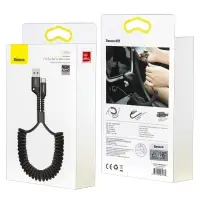 Кабель USB Type-C 1M 2A Fish Eye Spring Data Cable Baseus черный CATSR-01