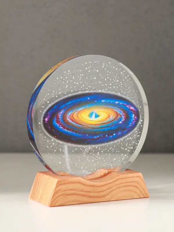 Сувенир стекло свет Сувенир стекло свет "Диск. Млечный путь" 5хLED d=10 см, USB, цветной 10х4х11,4 см
