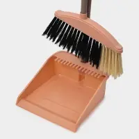 Щётка для пола: совок 24&times;25&times;81 см, щётка 24 см, персиковая