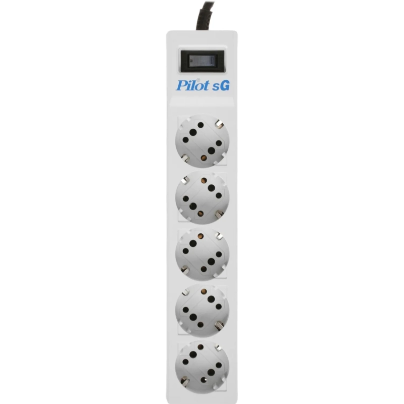 Сетевой фильтр PILOT sG (5р/1,8м/10А/серый)