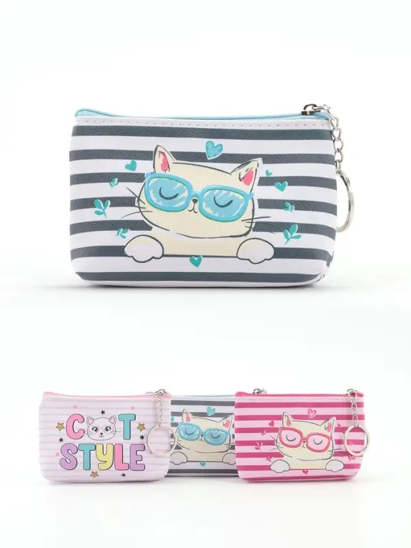 Кошелек дет 13-01-01 Июнь2514, 10,5*2,5*8 см, отд на молнии, микс