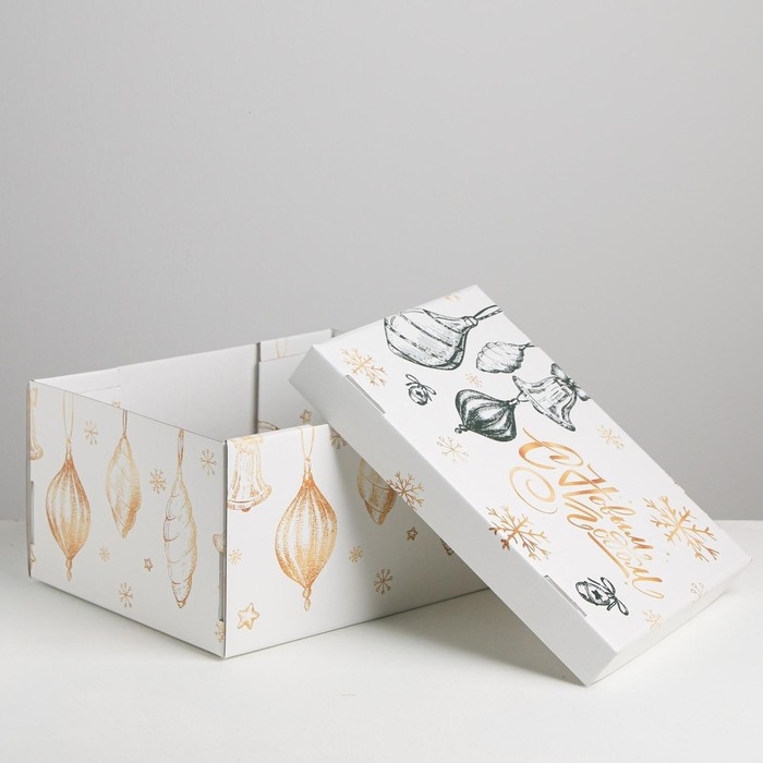 Коробка подарочная новогодняя складная «Новый год», 31,2 х 25,6 х 16,1 см, Новый год