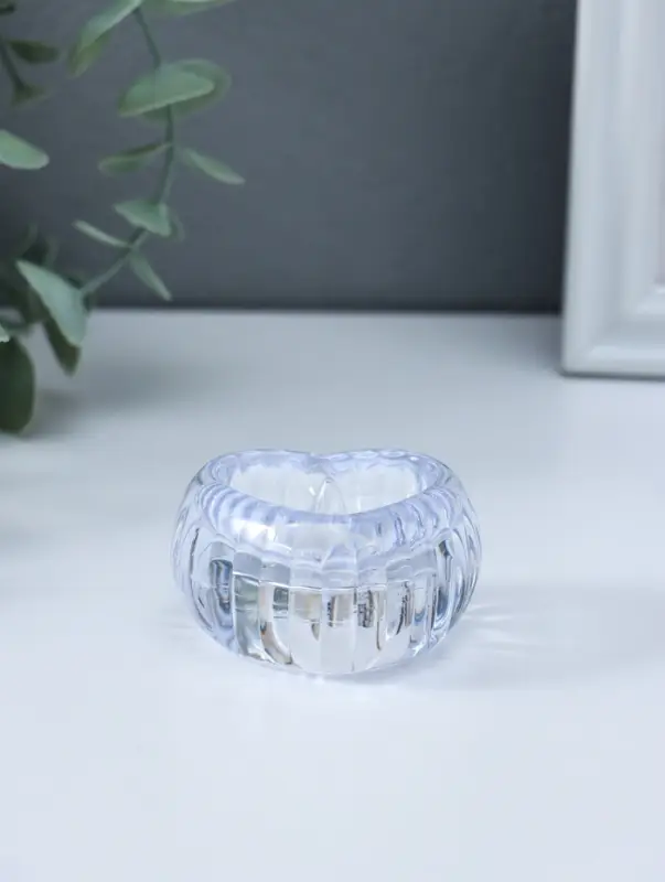 Светодиодная свеча LED "Свеча в сердце-льдинке" 3хLR1130 прозрачный 5,5х5,5х3,3 см