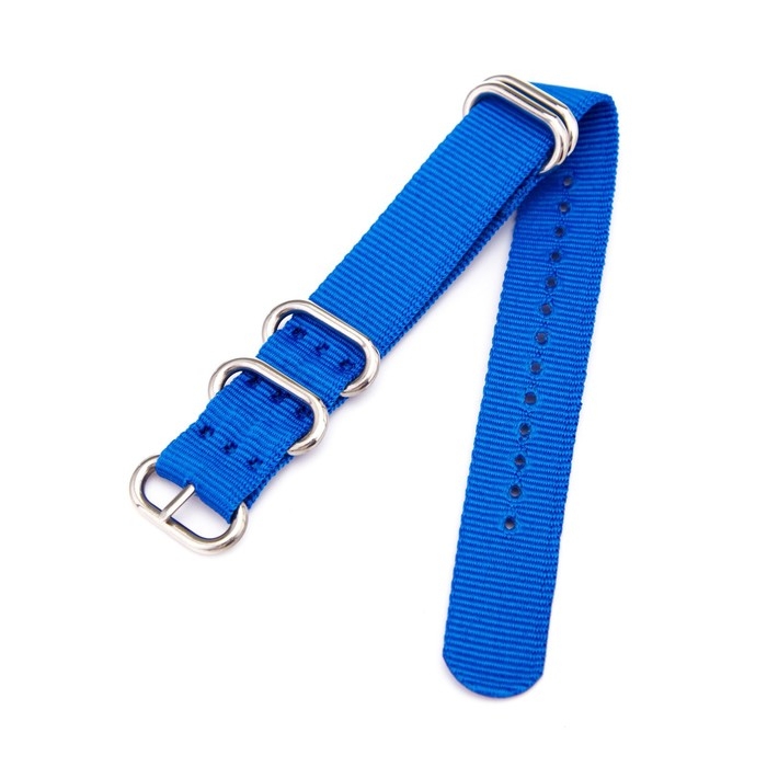 Ремешок для часов Ремешок для часов "Соломон", 20 мм, l-27 см, синий