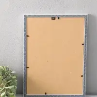 Фоторамка для фото 21х29,7 см (А4) "Oframe", пластик, белый с золотом, (пластиковый экран)