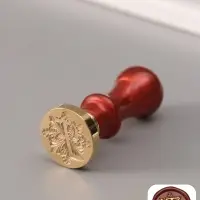 Печать для сургуча с пластиковой ручкой &laquo;Буква F на вензеле&raquo;, 2.5&times;2.5&times;6.3 см