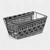 Корзина для хранения Доляна &laquo;Марокко&raquo;, 25&times;15&times;11.5 см, чёрная