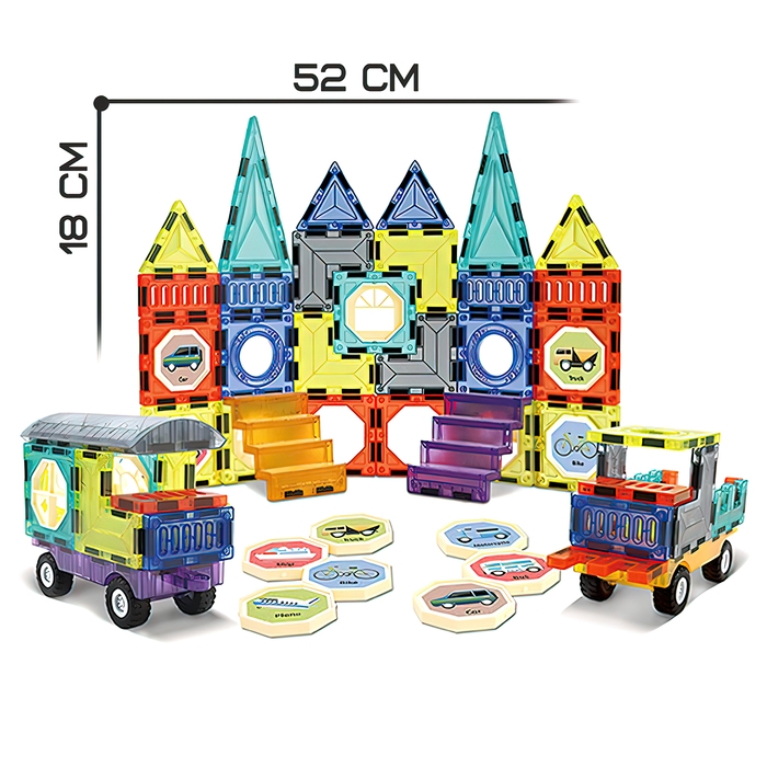 Конструктор магнитный «Город», 71 деталь Конструктор магнитный «Город», 71 деталь