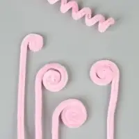 Синельная проволока, набор 100 шт, размер 1 шт 30х0,8 см, цвет розовый