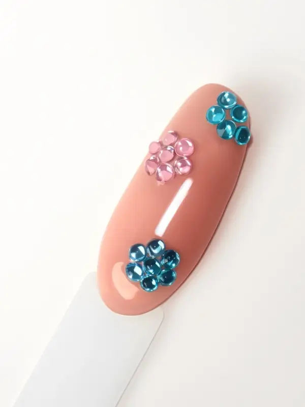 Стразы для декора, круглые, разноцветные