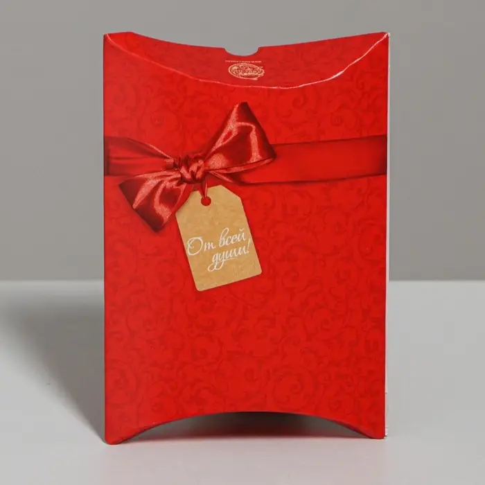 Коробка подарочная сборная фигурная, упаковка, «От всей души!», 11 х 8 х 2 см Коробка подарочная сборная фигурная, упаковка, «От всей души!», 11 х 8 х 2 см