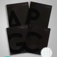 Тетради предметные Calligrata TOP. BlackTone, 10 предметов, 48 листов, со справочным материалом, обложка из мелованного картона