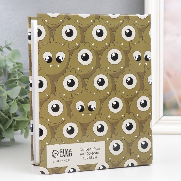Фотоальбом на 100 фото 13х18 см Фотоальбом на 100 фото 13х18 см "Монстрики" 19,5х15,5х4 см