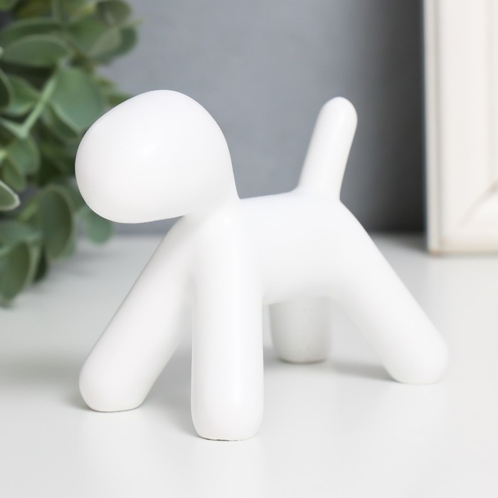 Сувенир полистоун Сувенир полистоун "Собака" белый 10х7,8х5,4 см