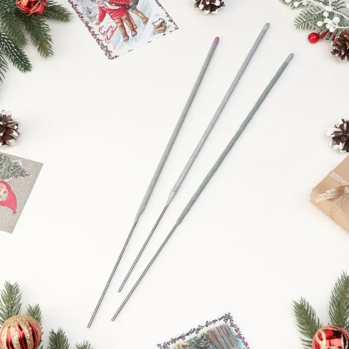 Бенгальские огни, 40 см, 3 штуки, «Триколор»