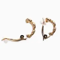 Серьги клипсы для ушей QF &laquo;Змейка&raquo;, цвет золото